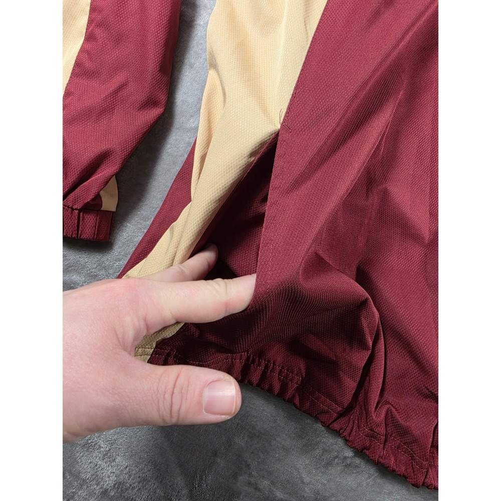 Knights Apparel FSU Pullover Mens Medium Maroon Gold Florida State Windbreaker - Picture 3 of 8
